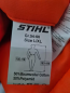 Preview: Stihl Schnittschutz Beinlinge orange Forstschutz Waldarbeiter rundum Forst THW